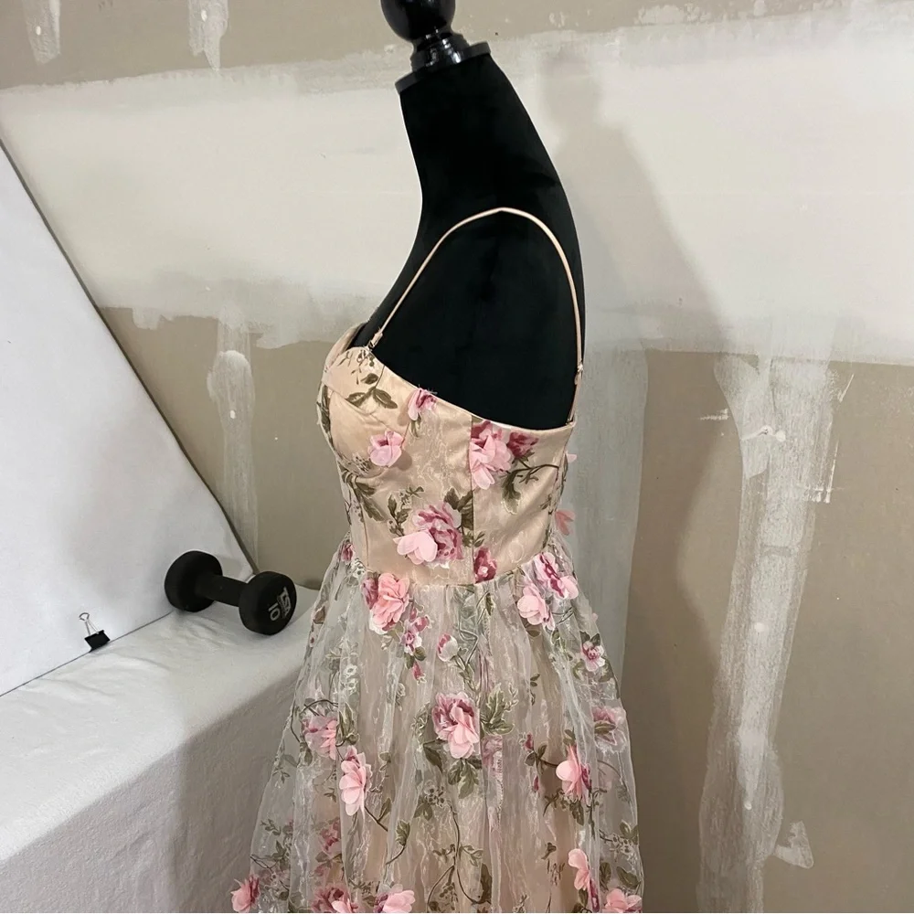 Ever After Dress Chic Floral Maxi Dress with Pink Accents - Picture 6 of 15